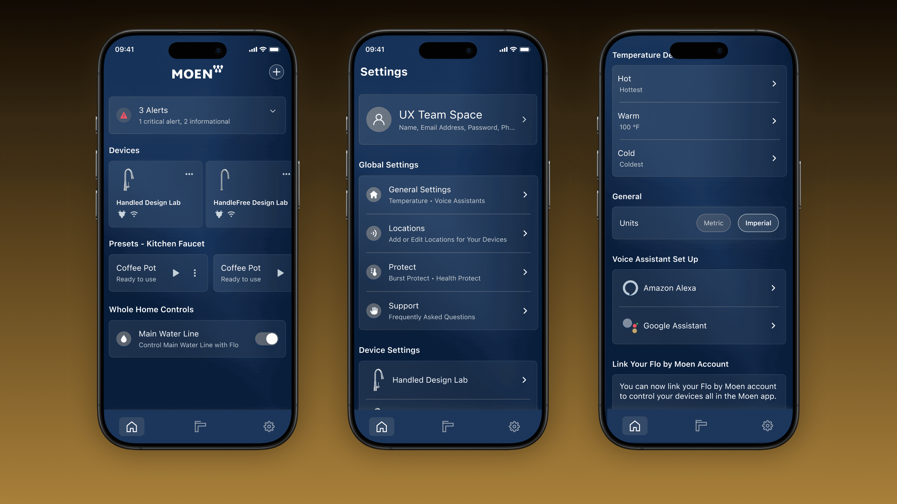 Voice integration mockup flow.